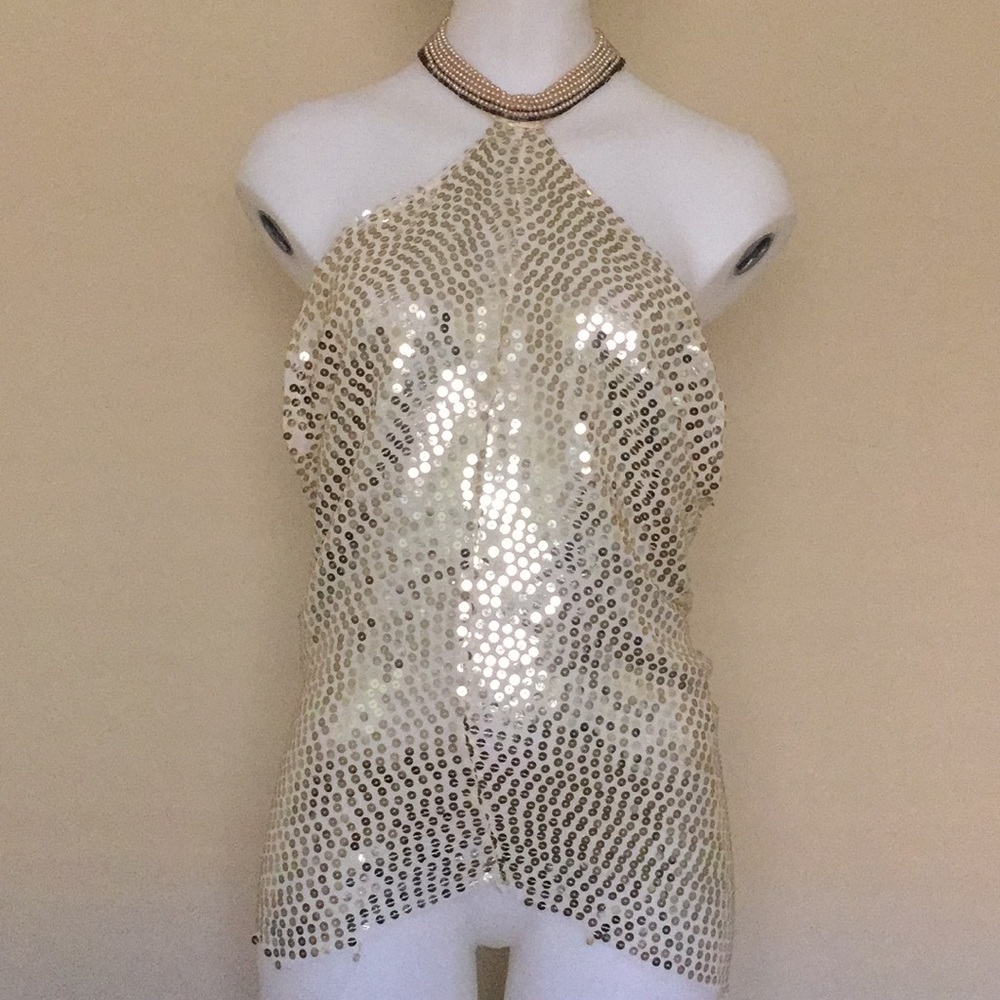 Katharine Story All Over Sequins Top Size Small